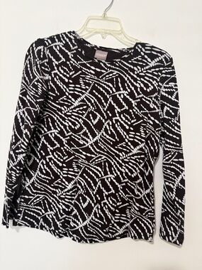 Chicos Brown and White Top, size 1 (8)